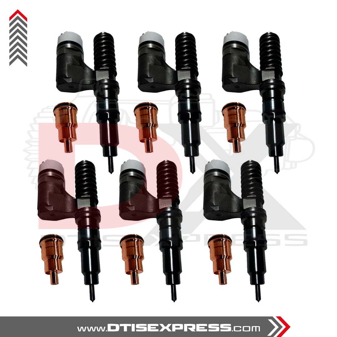 d12set-1 EX631007 D12 Old Style DIESEL INJECTOR – $2,100.00+$1,200.00 - 6 Injector Set - Core Charge Free Shipping in all orders - Image 1
